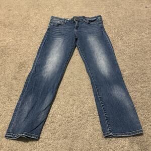 Kut from the Kloth Women 10 Jeans Boyfriend Midrise Cotton‎ Blend Midwash Blue